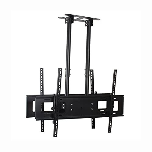 TV-fäste 60 -100 tak TV Bracket Heavy Duty Double Rod Double Screen TV Galge TV Takmonteringsjusterbar konsol, max VESA 90 0x600mm upp till 132 kg TV-fäste justerbar