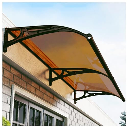 Vordach Für Haustür, Mit Seitenteil Rinne Aluminium Metallgestell Haustür überdachung Vordach Für Haustür Mit Seitenteil, für Draußen Terrasse,Balkon,Kellertreppe,Hauseingang,32 * 40(80 * 100cm)