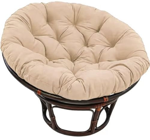 Hängesessel Kissen 100 cm Outdoor - Stuhlkissen Papasansessel Sitzkissen Gartenmöbel Polster Hängekorb Sitzpolster Dicke Sitzauflagen für Rattanmöbel und Gartenstuhl Rund Papasansessel Kissen