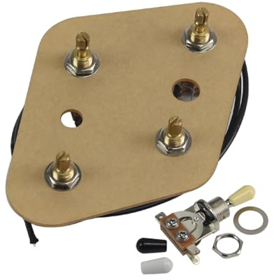 FLEOR Vorverdrahteter 2T2V-Kabelbaumsatz mit Spulenteilungsfunktion und 3-Wege-Kippschalter 500K-Potis für LP -Gitarre