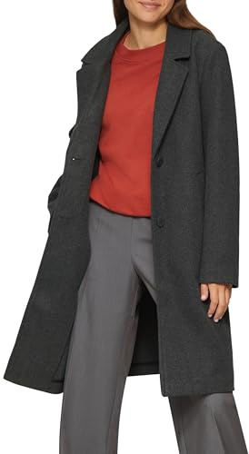 QS Melierter Mantel mit Reverskragen