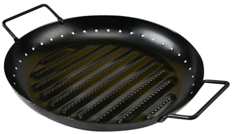 TOPBATHY Plaque de Cuisson Poêle à Griller Antiadhésive et Résistante la Saleté en Acier Inoxydable Noir pour Barbecue pour Petits Rassemblements Entre Amis