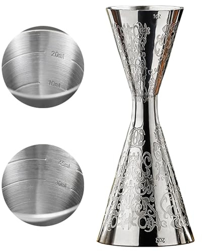 Cocktail-Messbecher, 2 OZ 1 OZ Barmaß mit Innenskalierung für Einen Cocktail Braucht - 304 Edelstahl