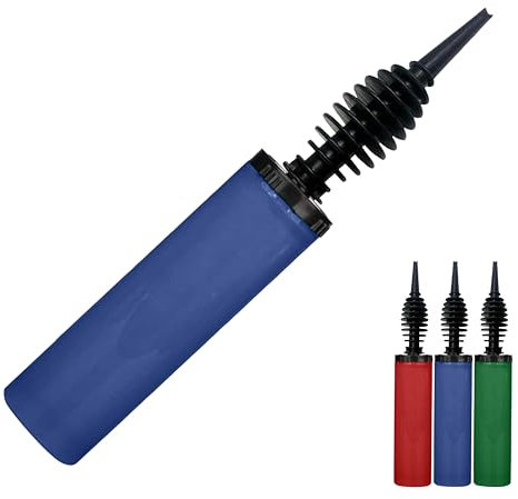 RMTech Balloon Pump, Inflator for Balloons, Toy Blower, Foil and Confetti Professional Pumper, Manual Hand Pump, Dual Action Hand Air Pump for Balloons .(Blue)