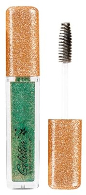 Glitter Mascara Colorato per Ciglia, Mascara per Ciglia Brillante, Allungante Impermeabile Sbavature Voluminoso Ricciolo Mascara Colorato, Mascara Glitterato per Ciglia, 6 ml (Verde, 602#)