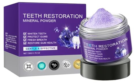 FGUUTYM Teeth Restoration Powder Effective In Strengthening Teeth and Gums Gentle and Non Irritating Zahnsteinentferner Kinder (Purple, One Size)