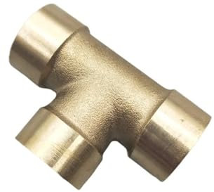 Pneumatic Plumbing Brass Pipe Fitting Male/Female Thread 1/8 1/4 3/8 1/2 BSP Tee Type Copper Fittings Adapter,FFF,1/2
