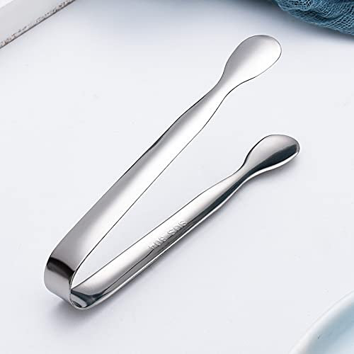 Edelstahl Zuckerzange 2er Set – Silber matt Servierzange für Süßigkeitenbuffet and Grillpartys (Haushalt/Gewerbe)