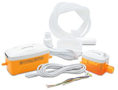 DOJA Barcelona Bomba de Condensados Aire Acondicionado - 24 L/h - Drenaje Silencioso - Mini Bomba Eficiente con Ahorro de Energía - Optimizada para Espacios sin Desagüe Natural