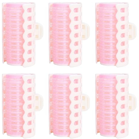 Lot de 6 bigoudis auto-agrippants adhésifs avec clip - Pour femme et fille