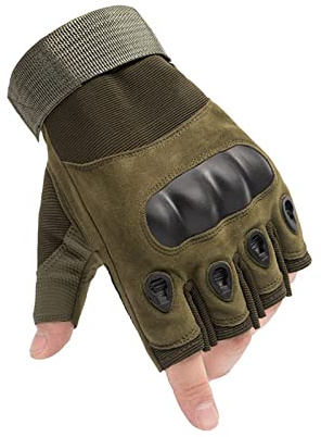 Guantes tácticos al aire libre Ciclismo Guantes de medio dedo Entrenamiento deportivo Resistente al desgaste Antideslizante Anti-corte Guantes de fitness Guante de trabajo de seguridad ,Resistente al