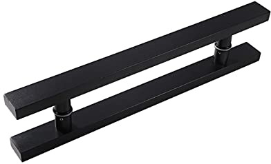 Duschtürgriff-Ersatz-Set für Glastür, mattschwarz, Badezimmertürknäufe für Duschabtrennungen, Innen/Außen