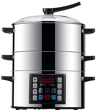 Electric Steamer - Multi-Functional Large-Capacity Steam Cooker for Home & Commercial Use, Multi-Layer Design for Efficient Cooking
