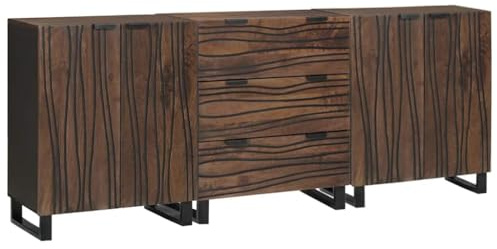 vidaXL Ensemble de Buffet 3 pc Marron 180 x 33 x 75 cm