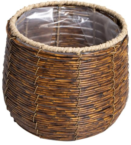 TOYANDONA Cesta de Almacenamiento Tejida Mano de Ratán Vintage Pequeña y Reutilizable para Pan Snacks y Frutas Organizador Decorativo para