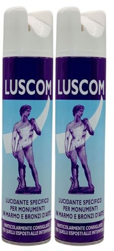 FEI FAN Luscom, Lucidante Specifico per Monumenti in Marmo e Bronzi d'Arte 300ml (2 unità)