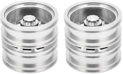 Baxnore RC Tractor Wheels Premium Rubber Tires with CNC Aluminum Rims High Grip Low Rolling Resistance for 1/14 Scale RC Trucks and Tractors Set of 2