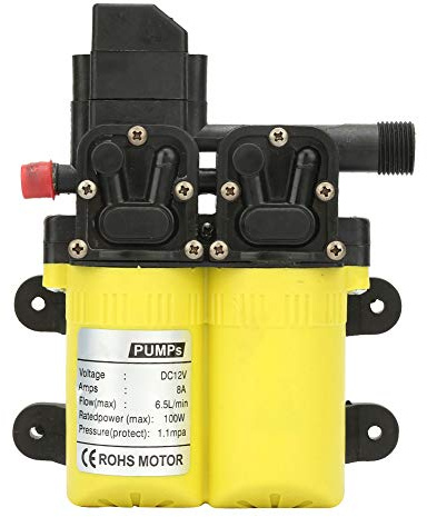Electric Water Pump 100W for Caravan Boat CAR, SELF Priming Double Suction Pump (Yellow Shell)