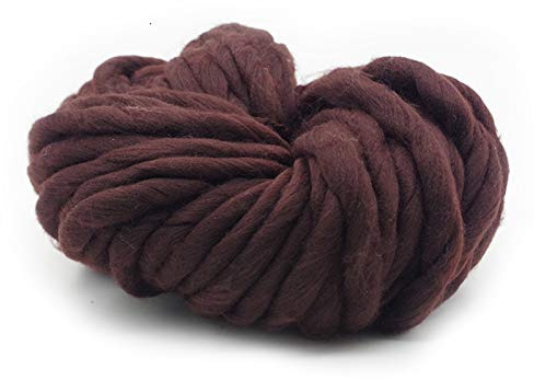 Lana Gorda Para Tejer Las Manos, Hilo Super Coars Special MANUAL ESPECIAL DIY WOVEN Bufanda de alambre Línea tapicería(Brown)