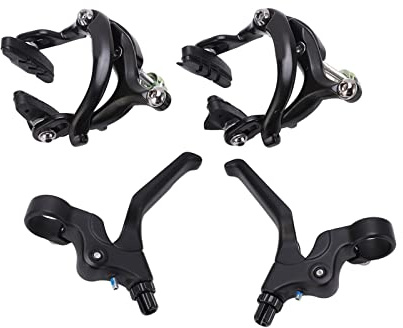 KIMISS Fahrradbremsen-Set für -Faltrad – Bremssattel und Hebel-Set aus Aluminiumlegierung mit Dual-Pivot-Design und Austauschbaren Bremsbelägen