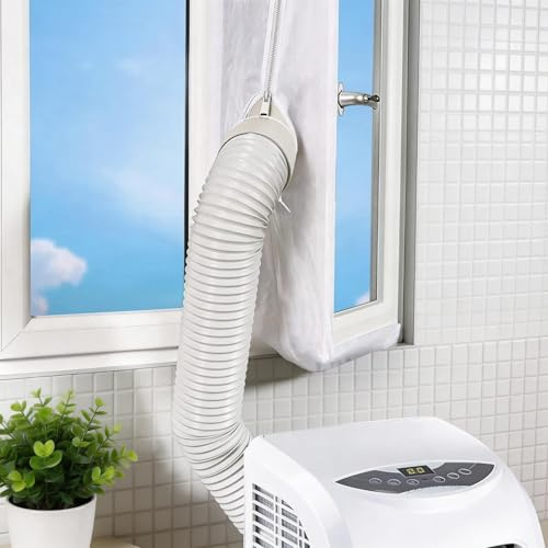 Kit de sellado de ventana de aire acondicionado de 3 m, kit de sellado de ventana de aire acondicionado con doble cremallera y cierre adhesivo para kit de ventana de aire acondicionado portátil