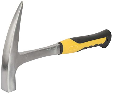 Geological Survey Hammer with Double Head Flat Mouth and Duckbill Tip - High Carbon Steel Construction with Heat Treatment for Impact Resistance - Polished Finish - Large Size (53mm)