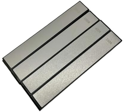 Yoeruers Aiguiseur de Couteaux Diamant 4 Pièces pour Aiguiseur de Couteaux à Angle Fixe. Ensemble de Pierres à Aiguiser : 240/400/1000/2000Grit Argent