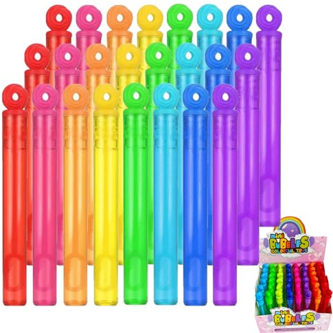 Mini tvålbubblor, set för barn, 2026, ny cyklonring, 48 ml tvålbubblor, vätska per tub, minibubblor leksak för barns födelsedag (24 st)