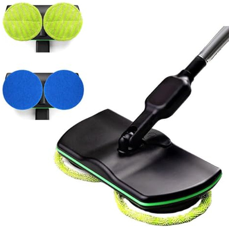 Lavapavimenti elettrico senza fili e lucidatrice con aspirapolvere, kit di pulizia e tampone, include cuscinetto di ricambio