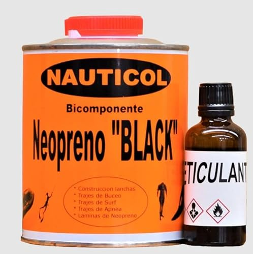 Pegamento para reparación de neopreno negro Nauticol (750 ml)