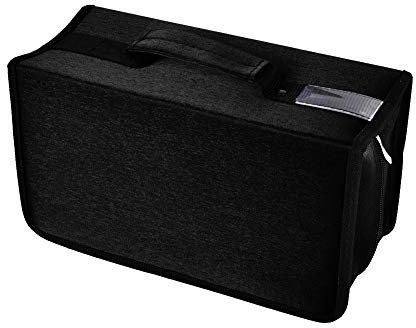 alavisxf xx CD Tasche, 160 CD/DVD Tasche Nylon CD Taschen Aufbewahrung Schutzhülle DVD Lagerung CD Tasche für Kinder Auto (Schwarz, 160 Kapazität)
