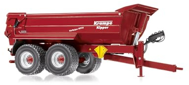 Wiking 077854 Krampe Tandem-Halbrundmulde Halfpipe HP20, Modell-Anhänger, 1:32, Ab 14 Jahre, Viele Funktionen, Kippbare Mulde, Heckklappe zum Öffnen, Rot
