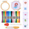 Gaomoeny Kit Ricamo per Principianti, Set Punto Croce, Kit da Ricamo a Punto Croce con Motivo, Telaio da Ricamo, Aghi, Forbici per Adulti Bambini Principianti