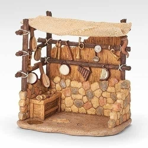 Fontanini by Roman Inc., Musical Instrument Shop, 5 Collection, Nativity Figure and Accessories, Hand Sculpted and Painted (6x4x6)