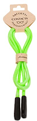 Contacta, Brillenhalter, Accessoires für Damen und Herren, Kordelzug für Brillen, bunte und coole Schnürsenkel, Limettenfarbe, 6 g