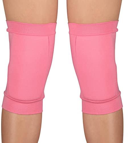 DRUNA Rodilleras de Gimnasia Rítmica, Protección Rodillas, Protección para Danza, Ballet| Ideal para Entrenamientos INDIGO (L, Rosa)