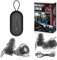 Hearprotek Bouchons d'oreille pour Réduction Bruit, 2 Paires Bouchons d'oreille de Concert Haute Fidélité Réutilisables avec Cordon, Protection Auditive pour Motos, Travail, Construction, Avion(26dB)