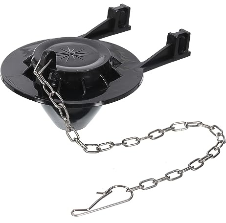 sourcing map Toilet Stopper Flapper, 1pcs Universal Toilet Flapper Replacement Fit 2 Flush Valve Toilet Leaking Flapper (Black, 4.21x2.95)