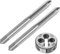 QUARKZMAN 3-teiliges Gewindebohrer- und Schneideisen-Set, metrisch M6 x 0,75 Gewindebohrer & Rund-Schneideisen, Gewindeschneidwerkzeug Gewindebohrer & Schneideisen-Kit zur Reparatur