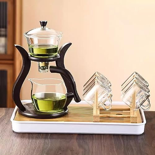 XaEjNzwDT teteras para te Tetera marroqui uego de Cafe Juego de té de Kung fu Completamente automático, Tetera Perezosa magnética para el hogar(Color:D,Size:)