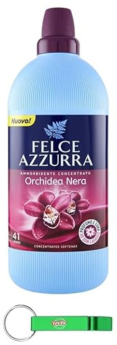 12 X Felce Azzurra – Ammorbidente Concentrato Orchidea Nera – Ammorbidente concentrato Orchidea nera – 41 lavaggi – 1025 ml + portachiavi Beni Culinari
