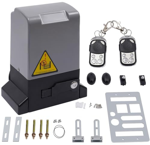 RibasuBB 750W Motor Puerta Corredera, 220V 1400r/min Motores para Puertas Correderas 2000 kg, 36NM, IP44 Kit Motor Puerta batiente