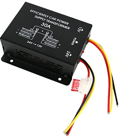 CAIONPLE 24V Un 12V 30A Alimentatore per Auto Trasformatore Buck Convertitore Camion Bus Modifica Audio Dvd Efficiente Alimentazione del Veicolo Buck