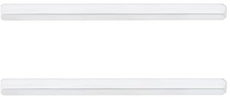 EMSea Lot de 2 Poignées de Porte Et de Fenêtre en Acier Massif Argenté de 6 Mm Axe Droit pour Serrure de Porte Et de Fenêtre 100 mm