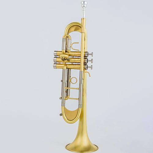 Standard Trompeten Set Trompete Bb/C Flaches Messing Vergoldetes Exquisites Langlebiges Messing-Musikinstrument