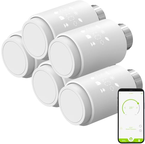 5 têtes thermostatiques ZigBee connectées pour radiateur [revolt]