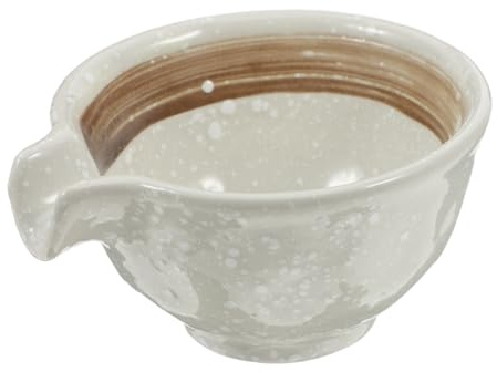 Zerodeko Bol en Céramique Blanche avec Bec Verseur, Plat à Sauce Japonais Portable, pour Assaisonnements et Apéritifs Cuisine ou Restaurant