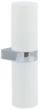 Lucande Wandleuchte, Wandlampe Bad Basolo (spritzwassergeschützt (Modern) in Chrom (2 flammig E14) - Wandleuchten Spiegelleuchte Badezimmer Wandbeleuchtung Badezimmerleuchte