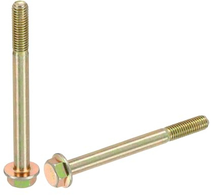 sourcing map Metric Flange Hex Cap Bolt M8-1.25x90mm 5pcs | Partial Thread DIN 6921 Flanged Bolts Hexagon Screws Carbon Steel Zinc Plated Colorful