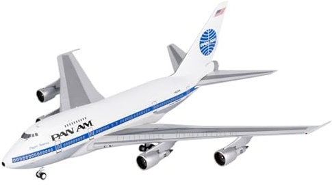 RIVPAHGQ Replica Aircraft Models 14CM 1/400 Scale Finished Aircraft Die-cast Model For Pan Am B747SP N529PA Airplane Replica For Aviation Fans Miniature Airplane Model